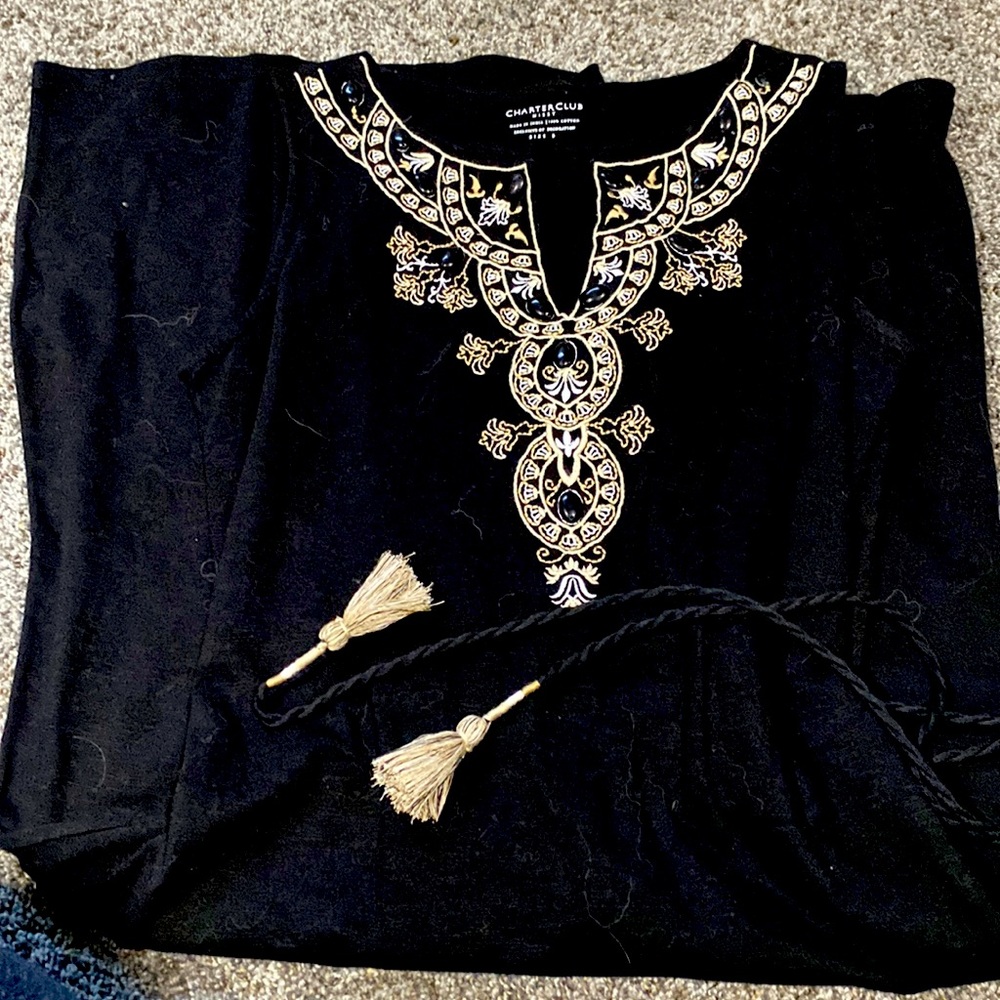 Knee length black dress